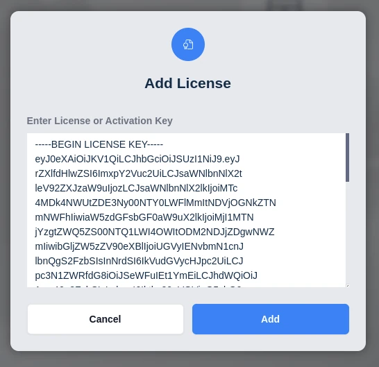 Adding a License