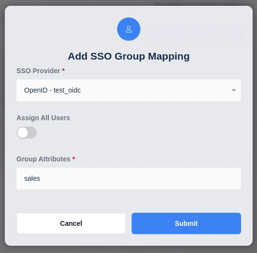 Add SSO Group Mapping