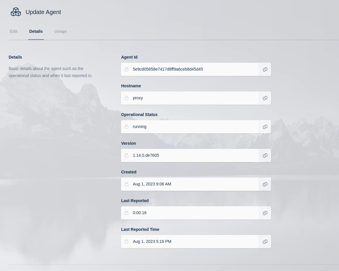 Agents Details
