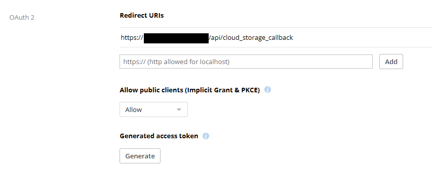 Redirect Settings