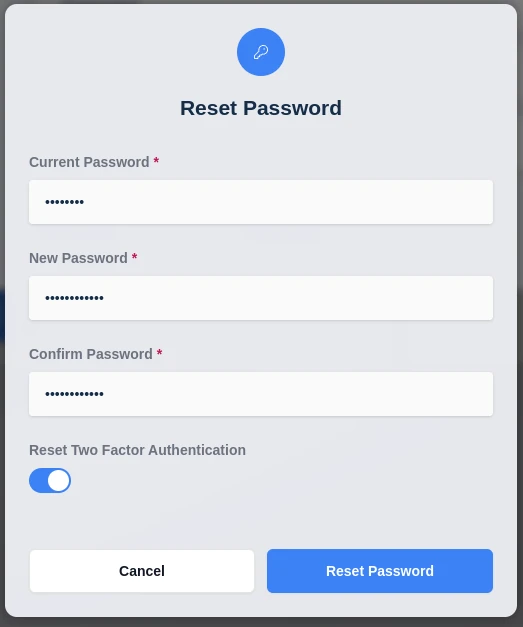 Auth Reset