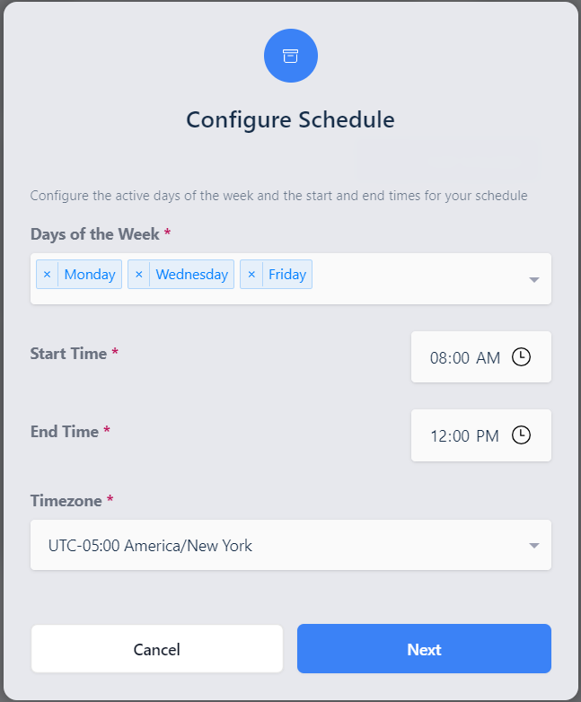 Multiple Time Periods Morning AutoScale Schedule