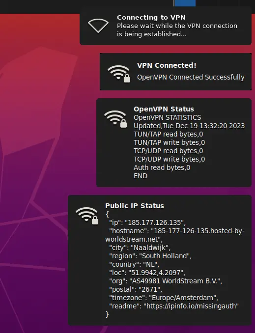 VPN Connection Status