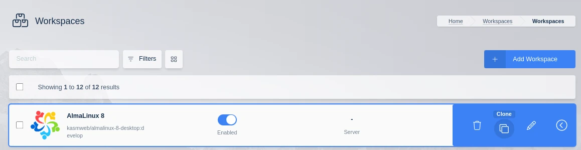 Cloning a Workspace