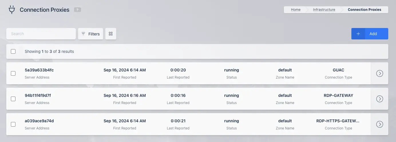 Connection Proxies