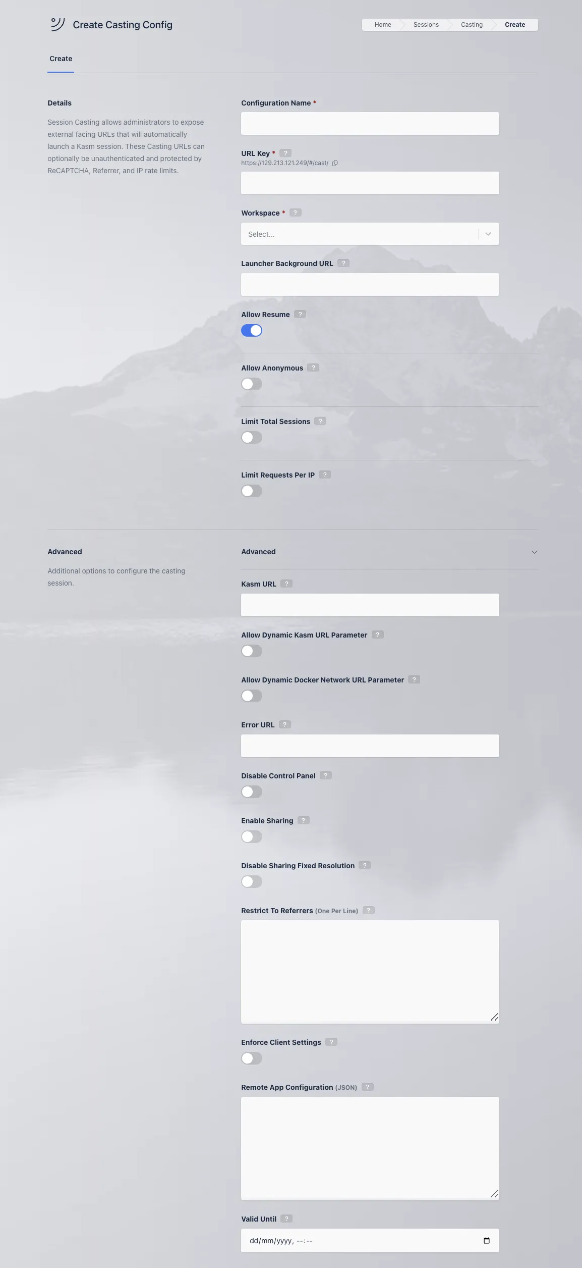 Casting Config