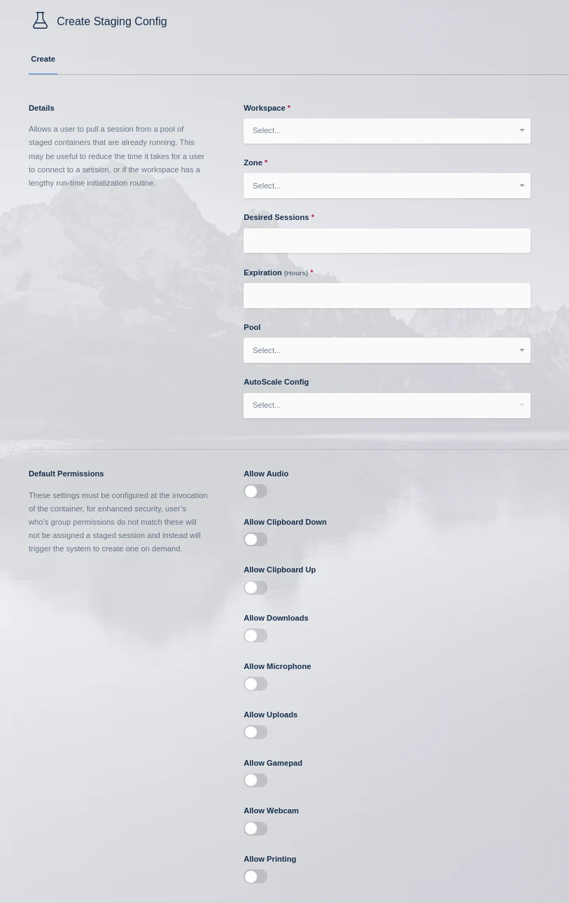 Staging Config