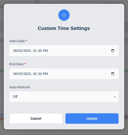 Custom Time Range