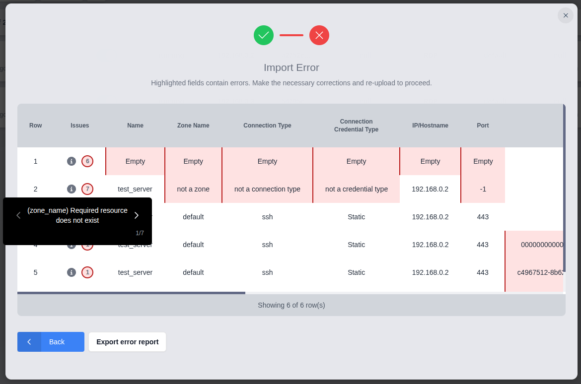 Inspecting CSV Import Errors