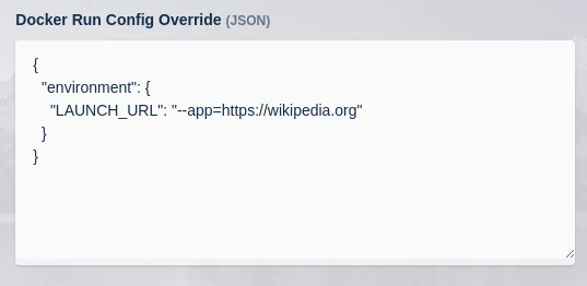 Run Config App Mode