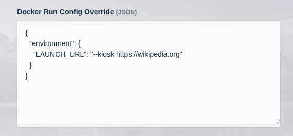 Run Config Kiosk