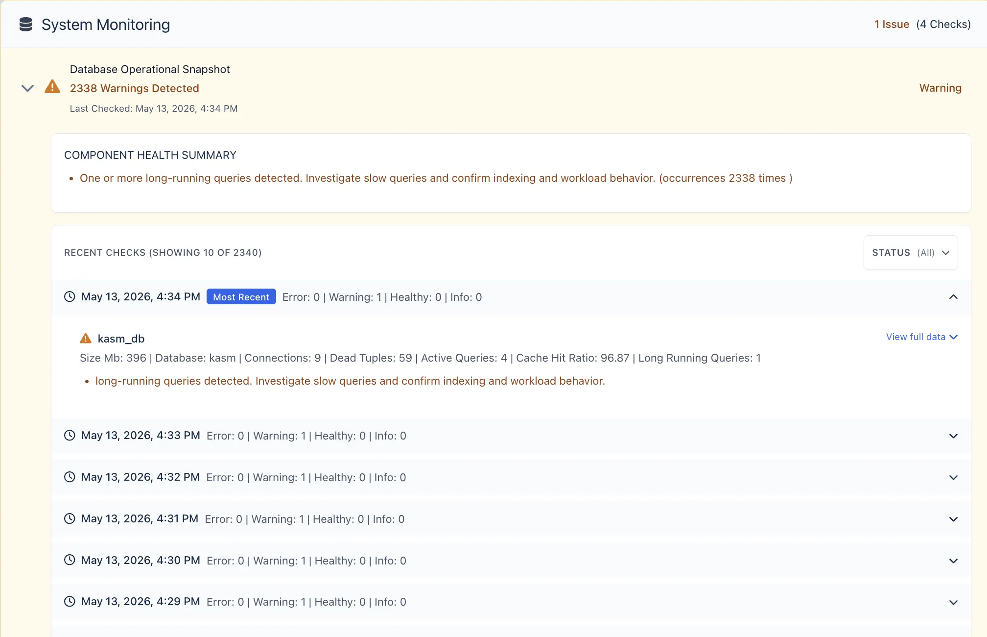 Expanded Metrics Component