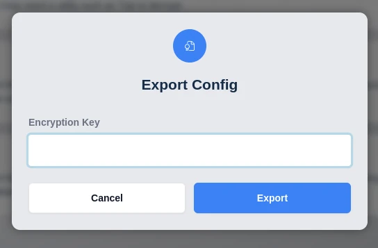 Export Configuration