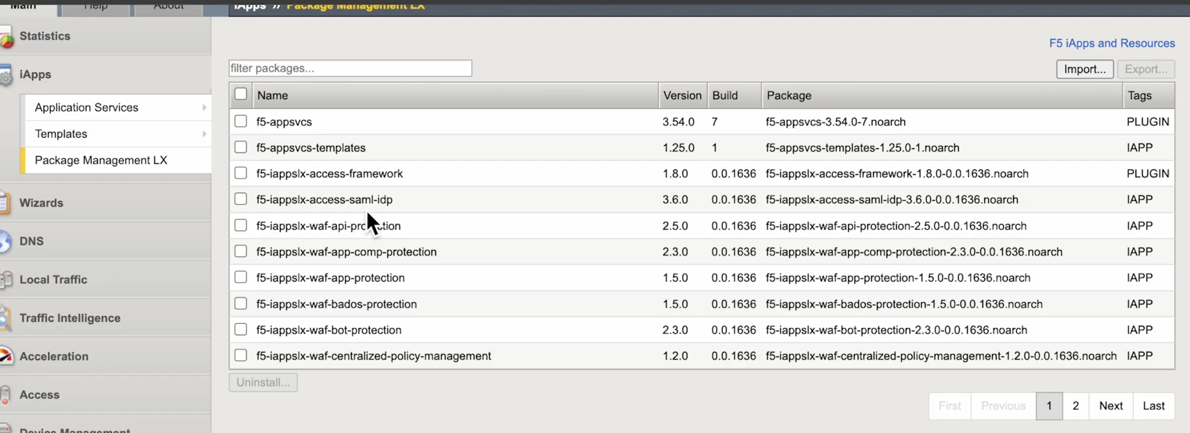 F5 iApps Guided Configurations Packages