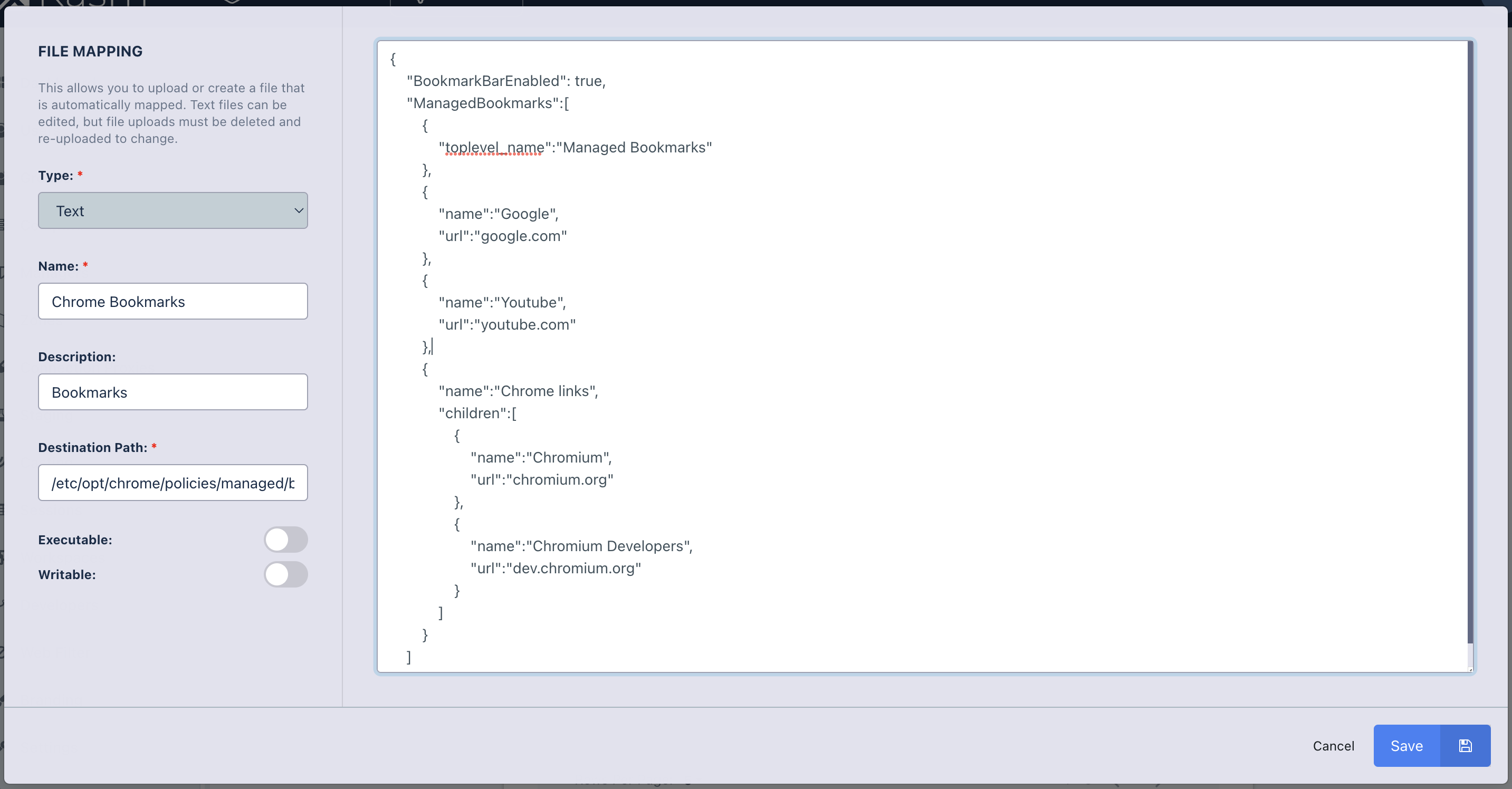 File Mapping Definition