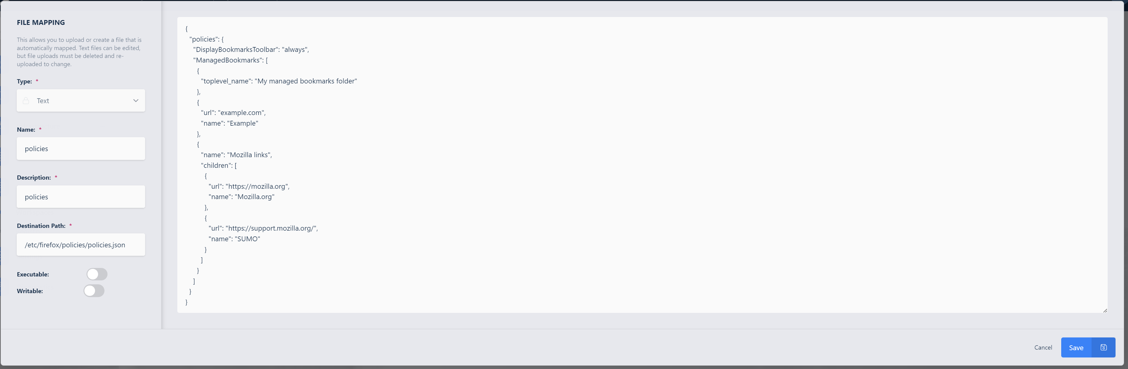 Workspace File Definition