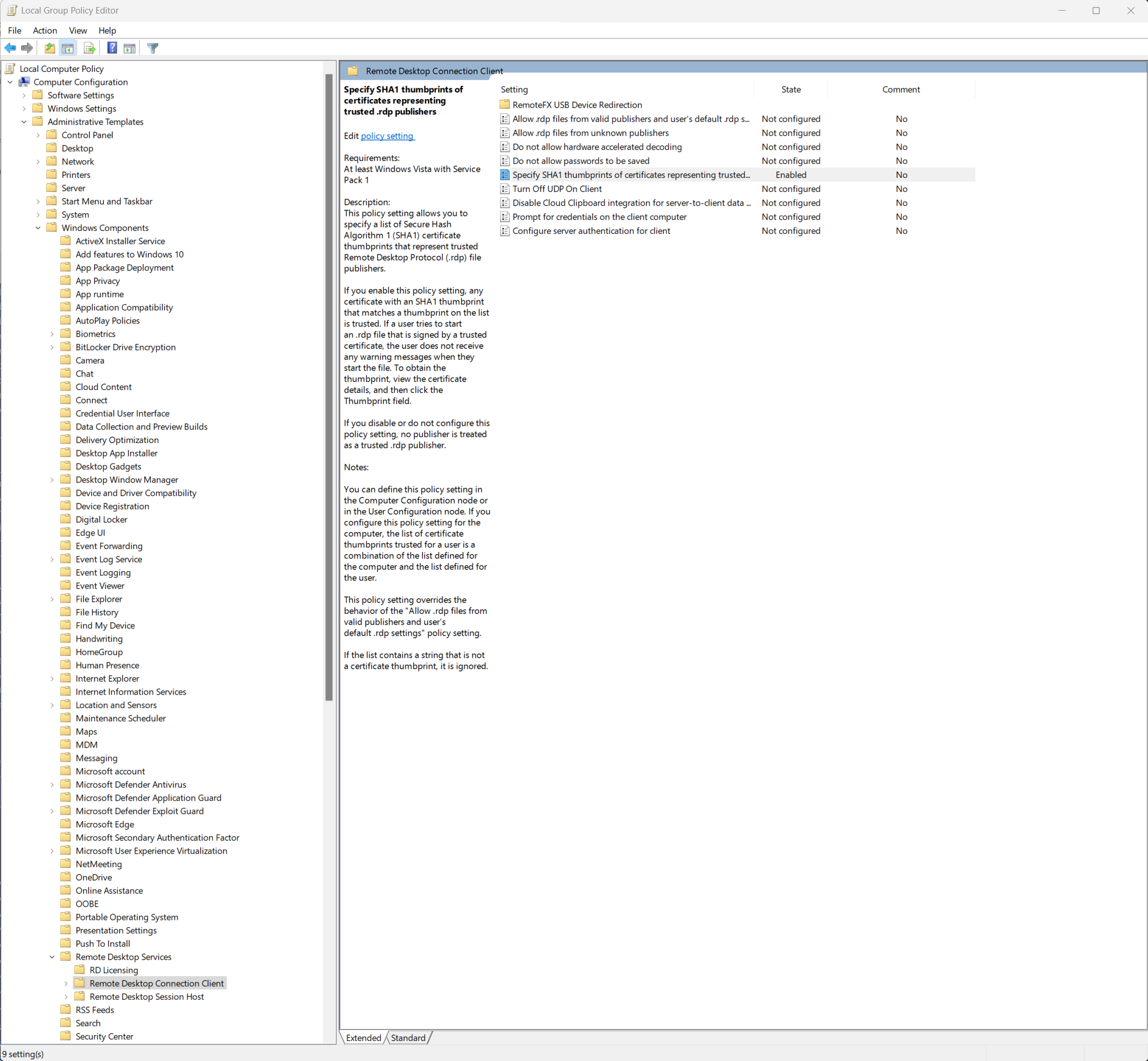 Group Policy Location