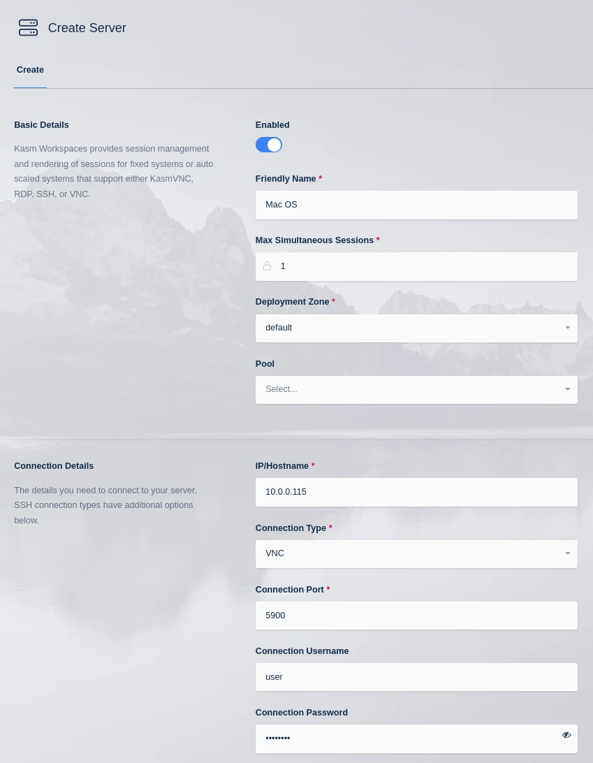 Adding A Server to Kasm Workspaces