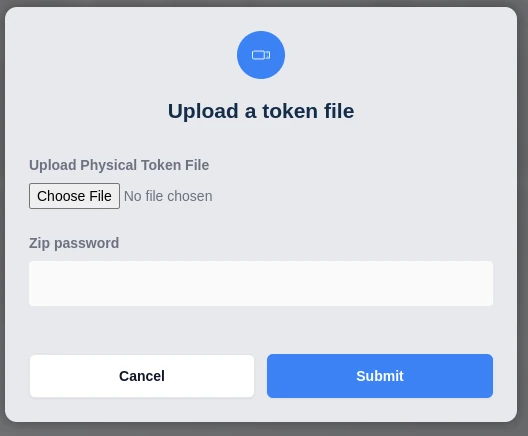 Import Token Zip