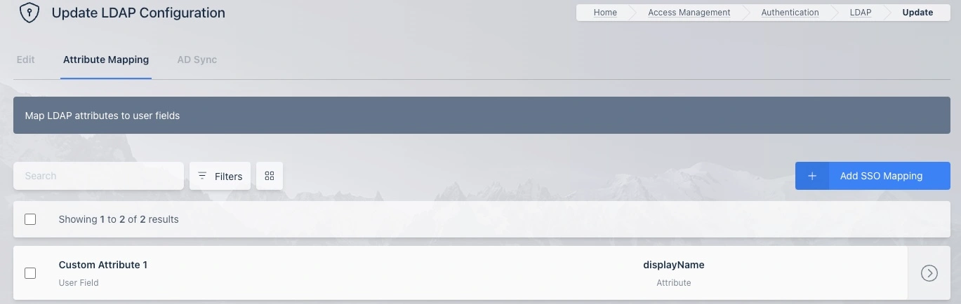 LDAP Attribute Mappings