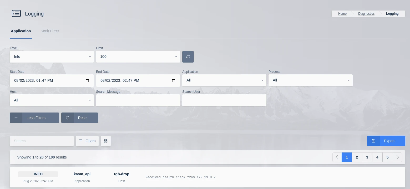 Advanced Log Options