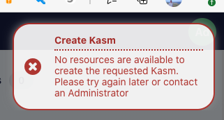 No Resources Error