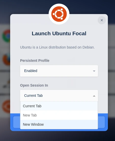 Open Session Options