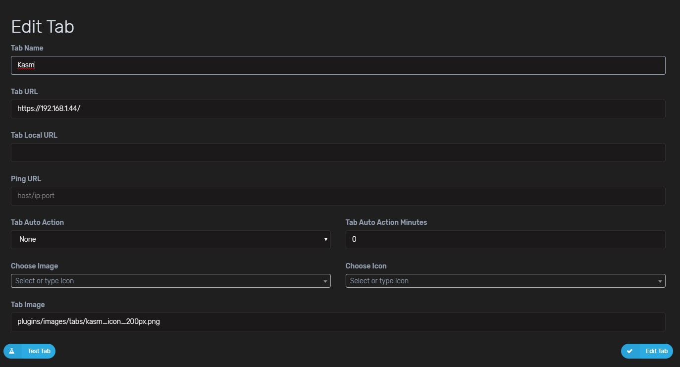 Organizr Tab Setup
