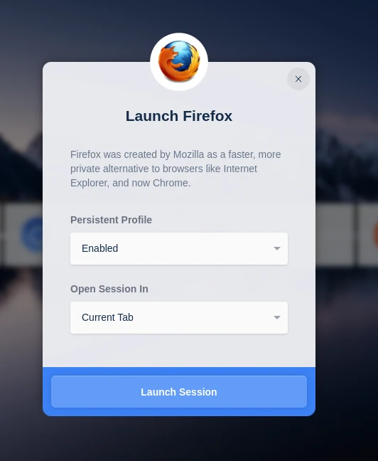Using a persistent profile