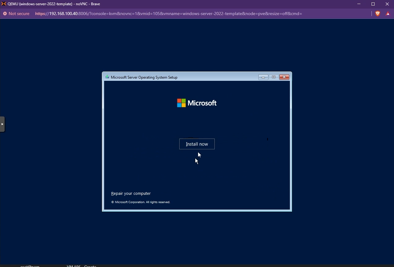 Follow on-screen instructions to Install Windows