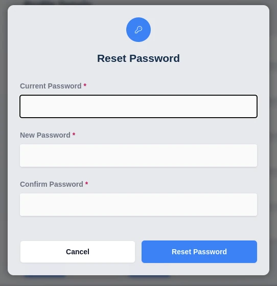 Resetting Password Options