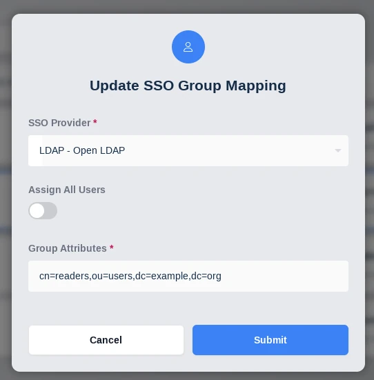 SSO Group Mappings Config