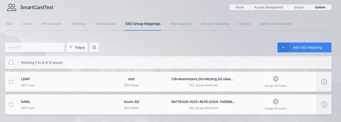LDAP AD Sync Group Mappings