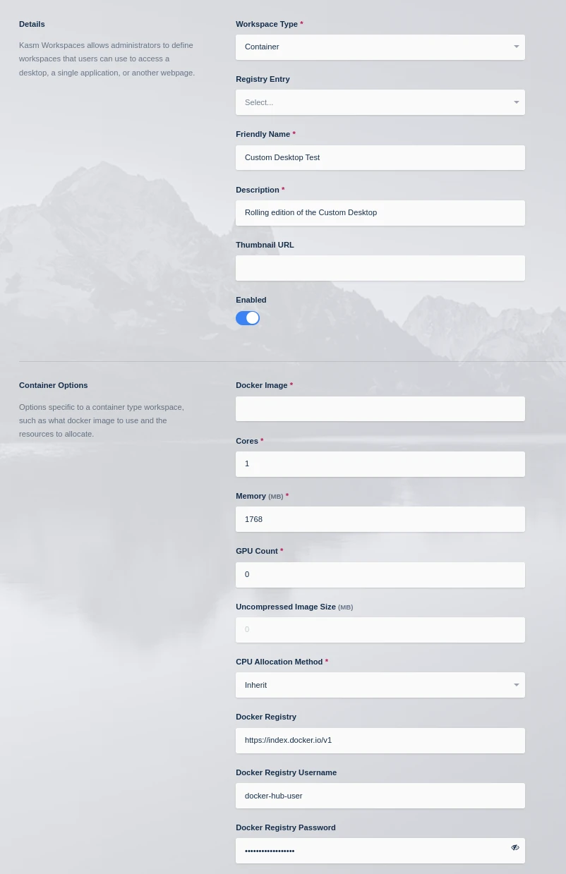 Registering a Test Image