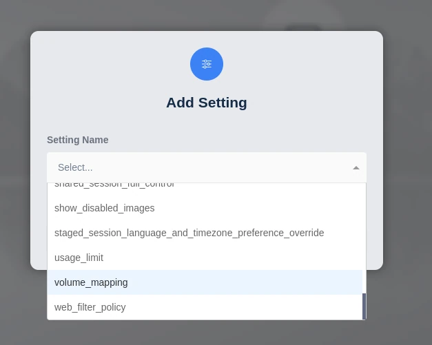 Add a New Group Setting