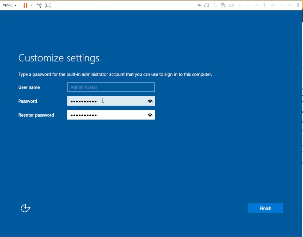 Choose an Administrator Password"