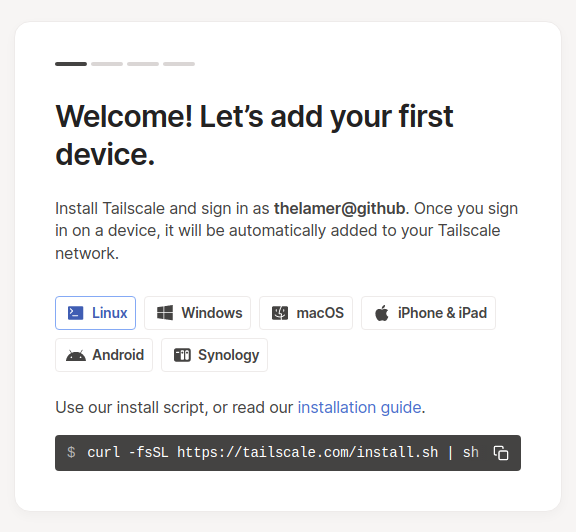 Add device Tailscale