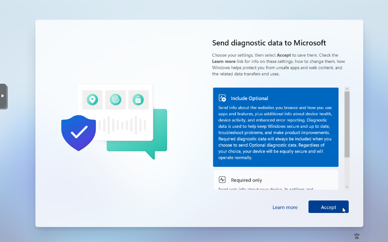 Windows 2025 Accept Privacy