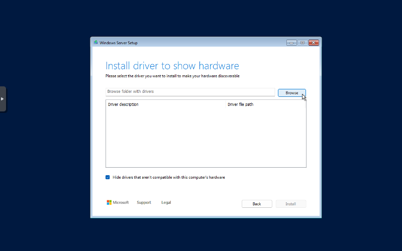 Windows 2025 Browse Driver