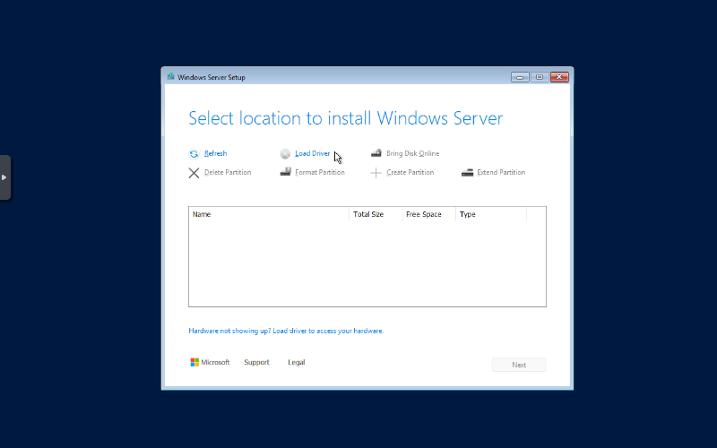 Windows 2025 Load Driver