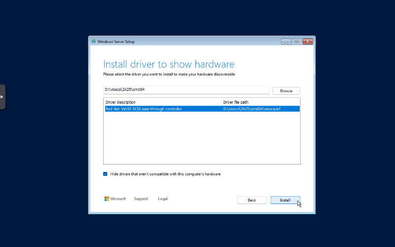 Windows 2025 Select Driver