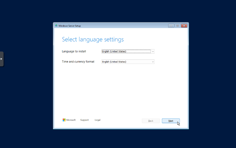 Windows 2025 Language Selection