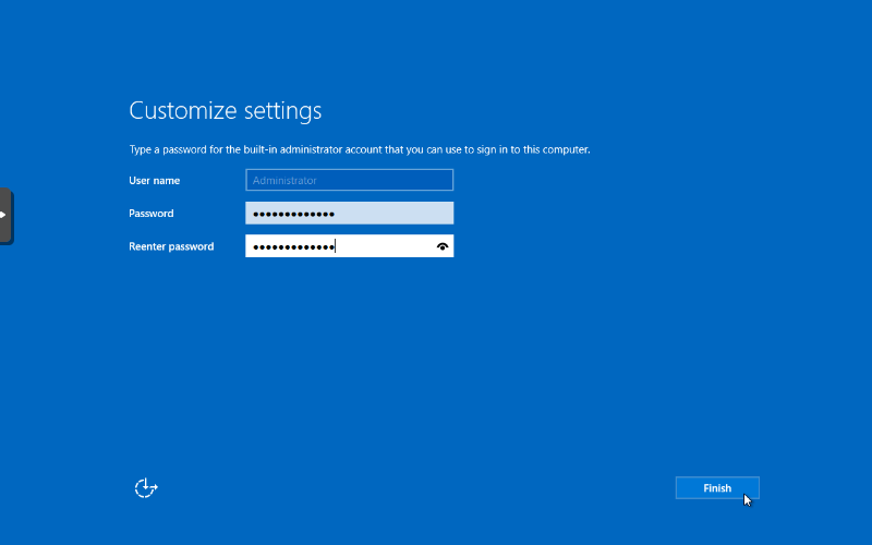Windows 2025 Create Password