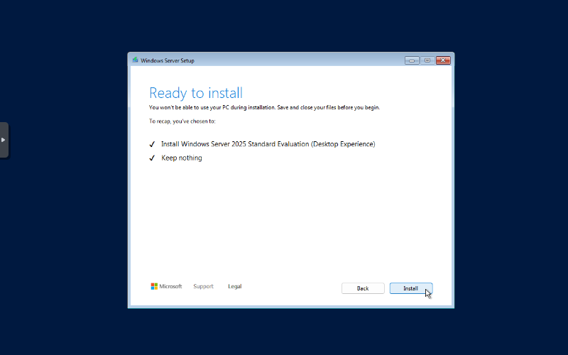 Windows 2025 Install Ready