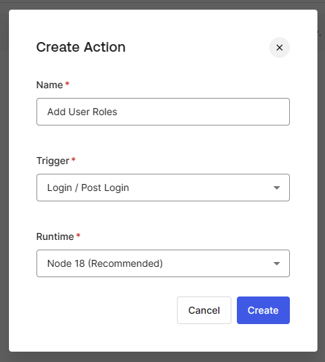 Create Action