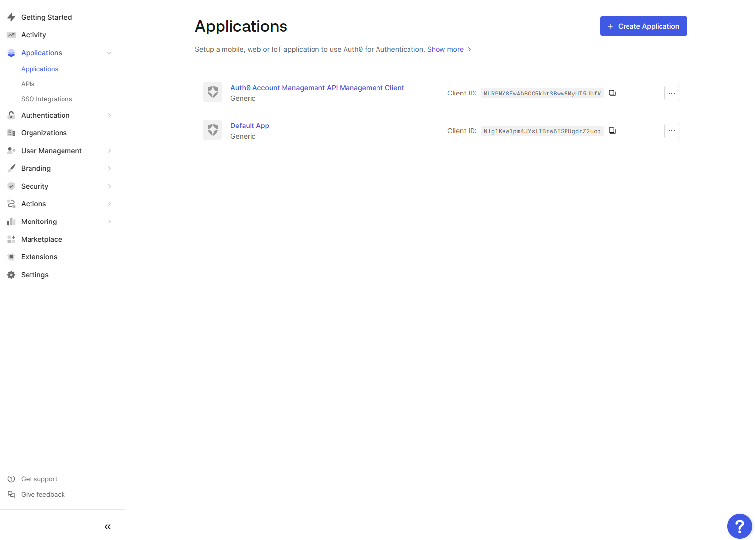 Create Application