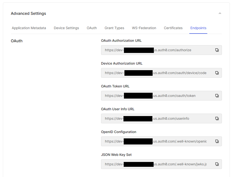 OAuth Endpoints
