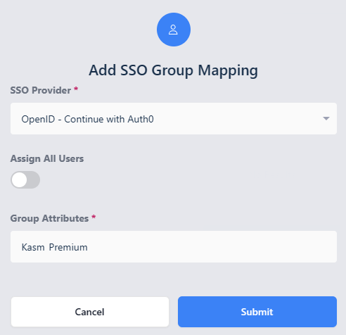 Add SSO Group Mapping