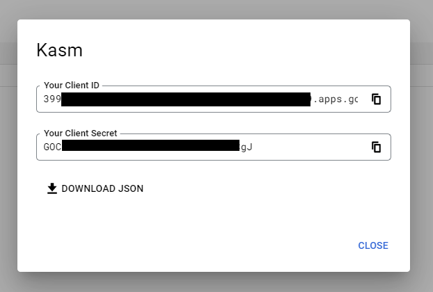 Client ID and Client Secret