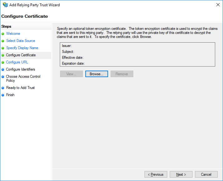 Configure Certificate